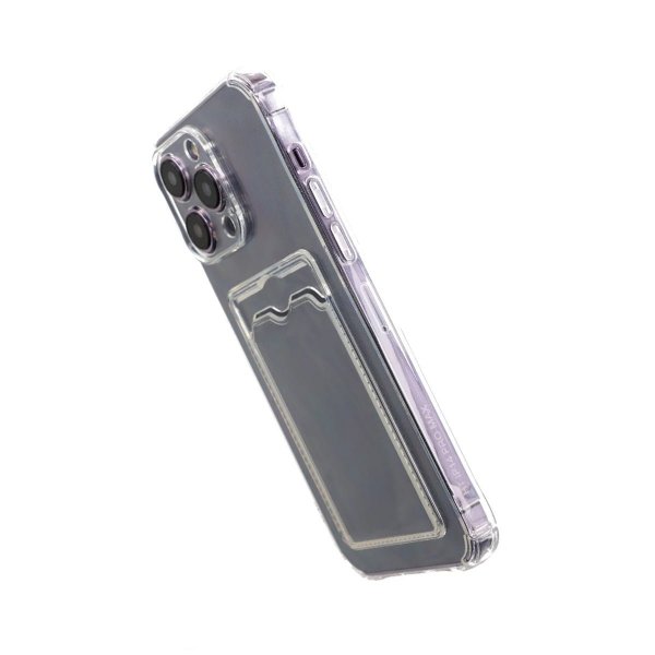 iPhone 14 Pro Max Skal Korthållare Stöttåligt Transparent