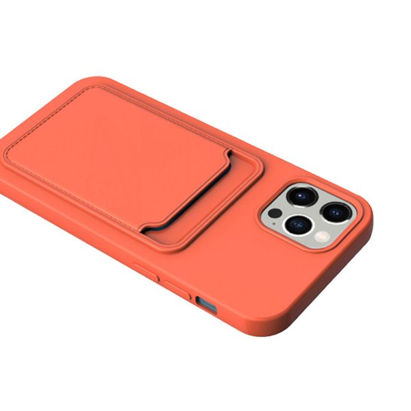 iPhone 14 Pro Skal Korthållare Orange