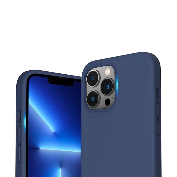 Rvelon iPhone 14 Pro Skal Silikon Blå
