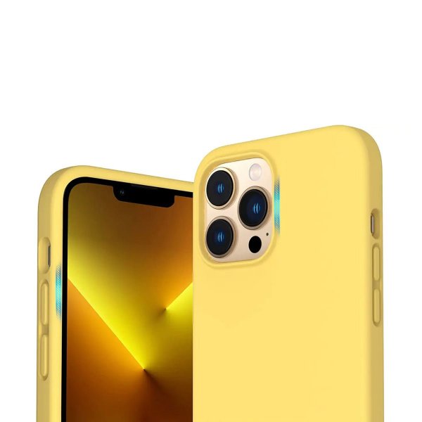 Rvelon iPhone 14 Pro Skal Silikon MagSafe Gul