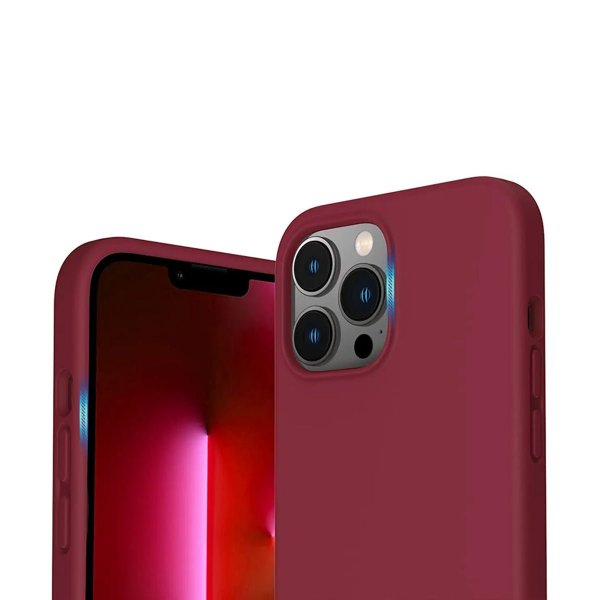 Rvelon iPhone 14 Pro Skal Silikon Röd