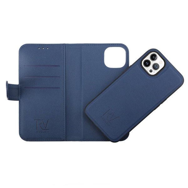 Rvelon iPhone 14 Pro Fodral Magnetiskt Avtagbart Skal Blå