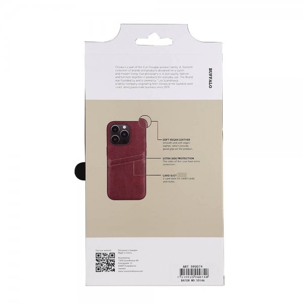 Buffalo iPhone 14 Pro Skal Backcover with Card Slots Brun