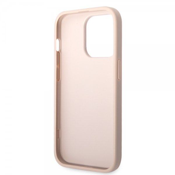 Guess iPhone 14 Pro Skal Big Metal Logo Rosa