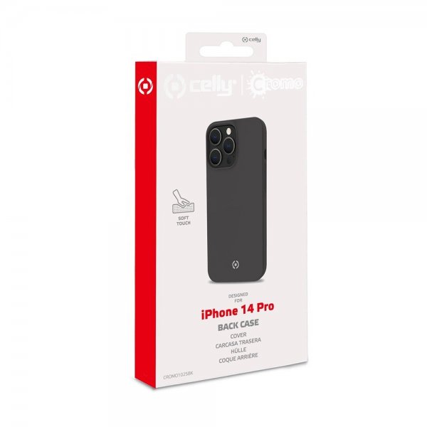 Celly iPhone 14 Pro Skal CROMO Svart