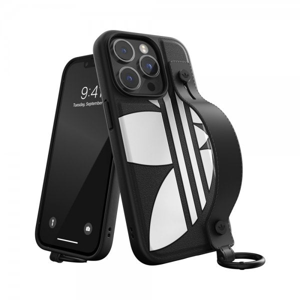 Adidas iPhone 14 Pro Skal Handstrap Case Svart Vit