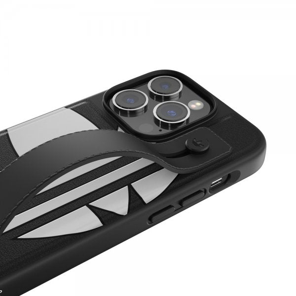 Adidas iPhone 14 Pro Skal Handstrap Case Svart Vit