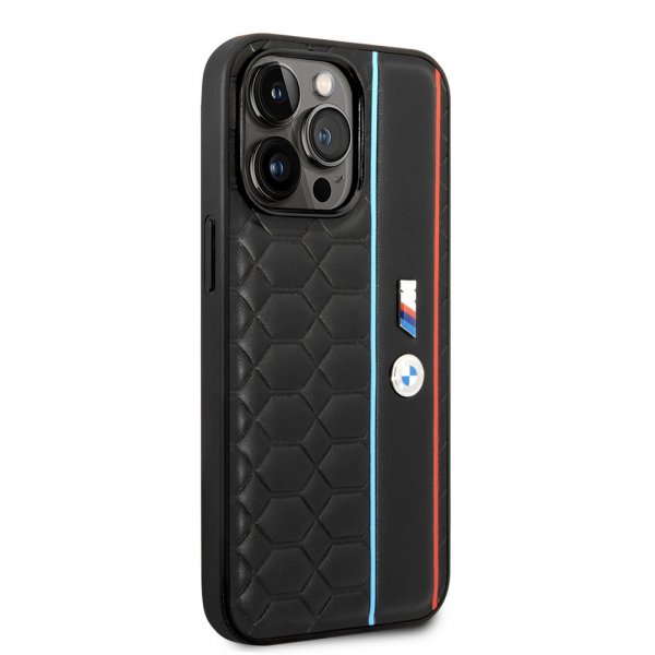 BMW iPhone 14 Pro Skal Hexagonal Pattern Svart