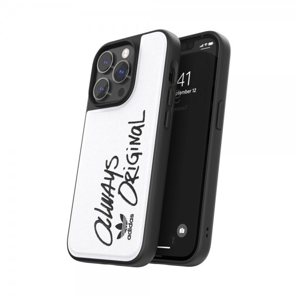 Adidas iPhone 14 Pro Skal Inlay Embroidery Case Vit Svart