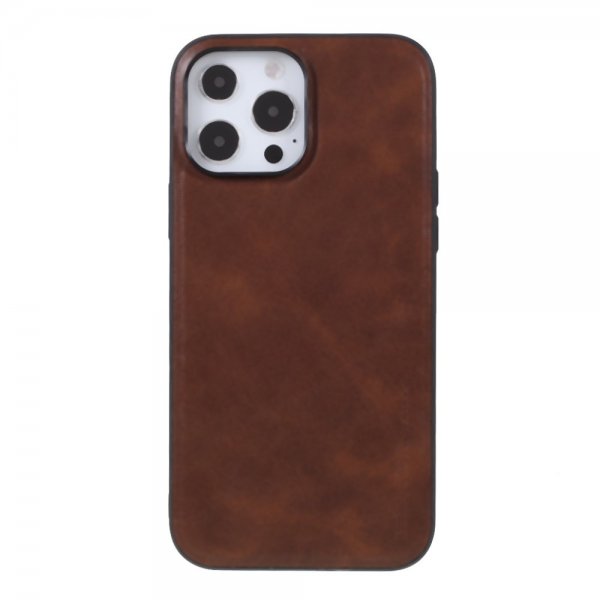 X-Level iPhone 14 Pro Skal Lädertextur Brun