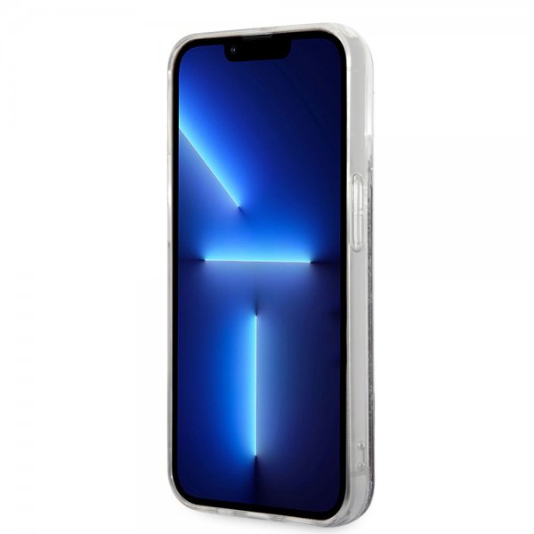 Karl Lagerfeld iPhone 14 Pro Skal Liquid Glitter Monogram Svart