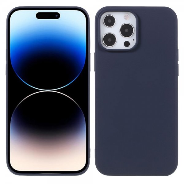 X-Level iPhone 14 Pro Skal Liquid Silicone Mörkblå
