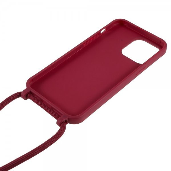 iPhone 14 Pro Skal med Strap Röd