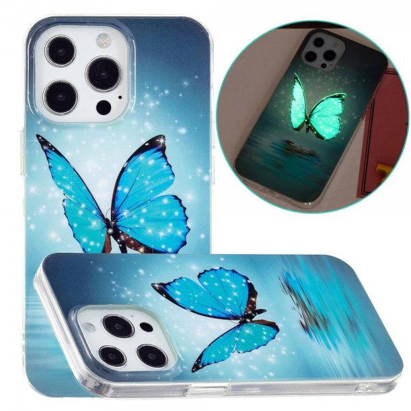 iPhone 14 Pro Skal Motiv Blå Fjäril