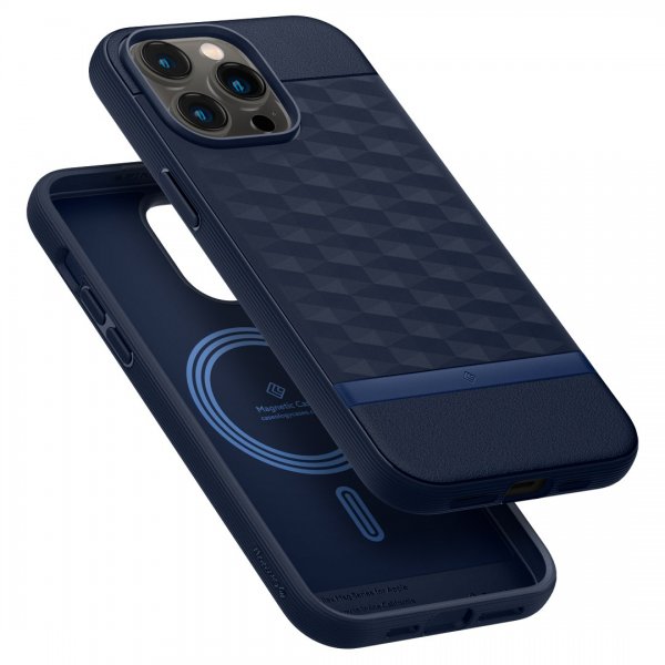 Caseology iPhone 14 Pro Skal Parallax Mag Midnight Blue