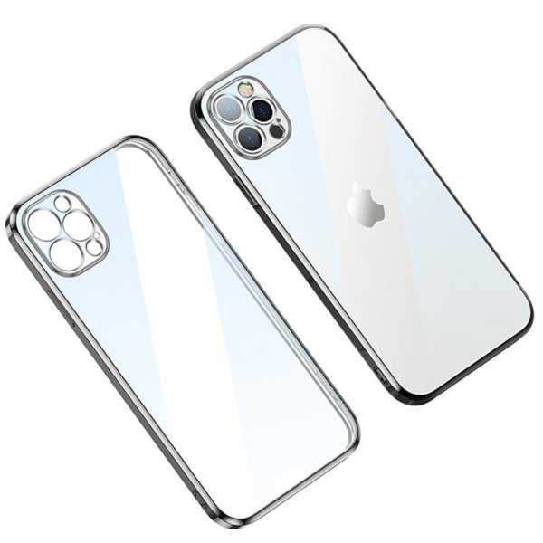 Sulada iPhone 14 Pro Skal Pläterad Kant Silver
