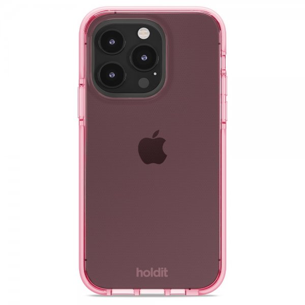 holdit iPhone 14 Pro Skal Seethru Bright Pink