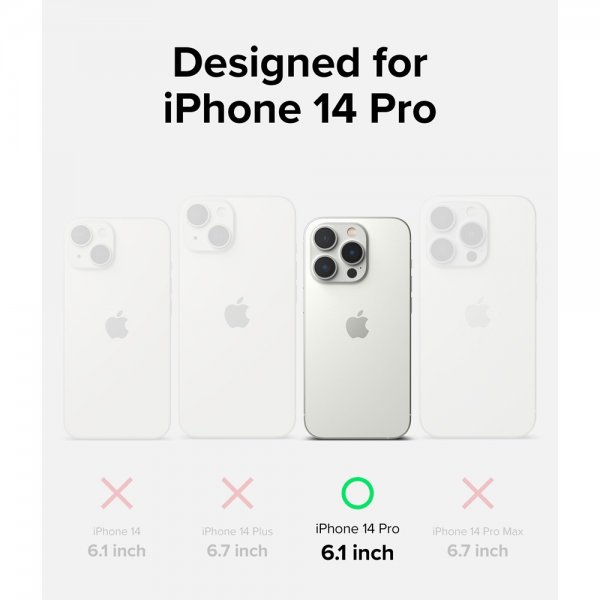 Ringke iPhone 14 Pro Skal Silicone Deep Purple