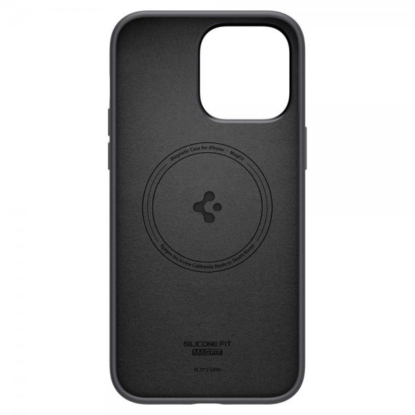 Spigen iPhone 14 Pro Skal Silicone Fit MagFit Svart