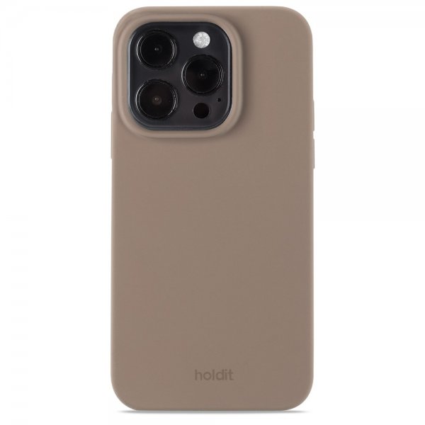 holdit iPhone 14 Pro Skal Silikon Mocha Brown