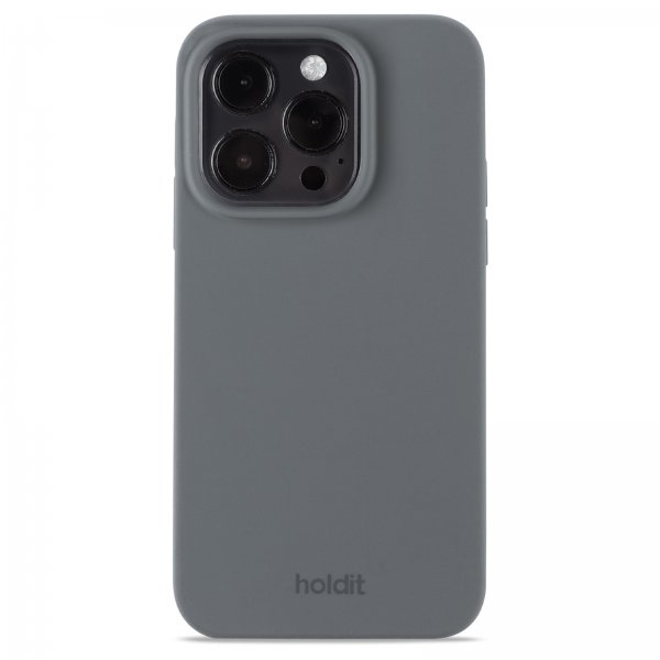 holdit iPhone 14 Pro Skal Silikon Space Gray