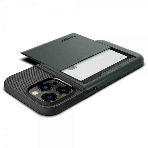 Spigen iPhone 14 Pro Skal Slim Armor CS Abyss Green