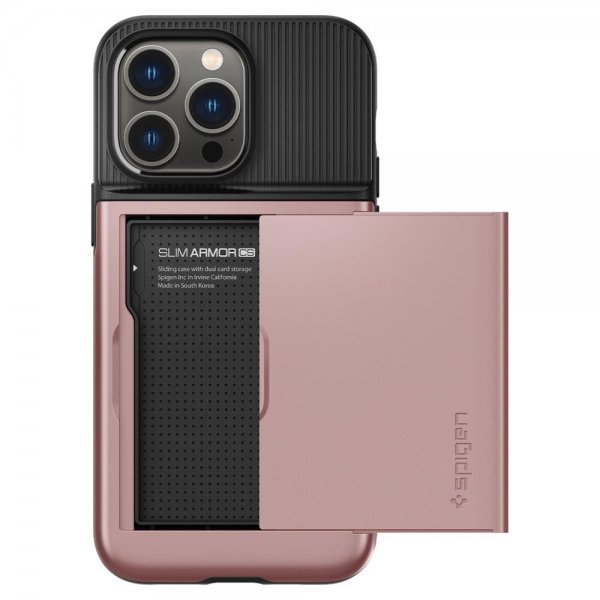 Spigen iPhone 14 Pro Skal Slim Armor CS Rose Gold