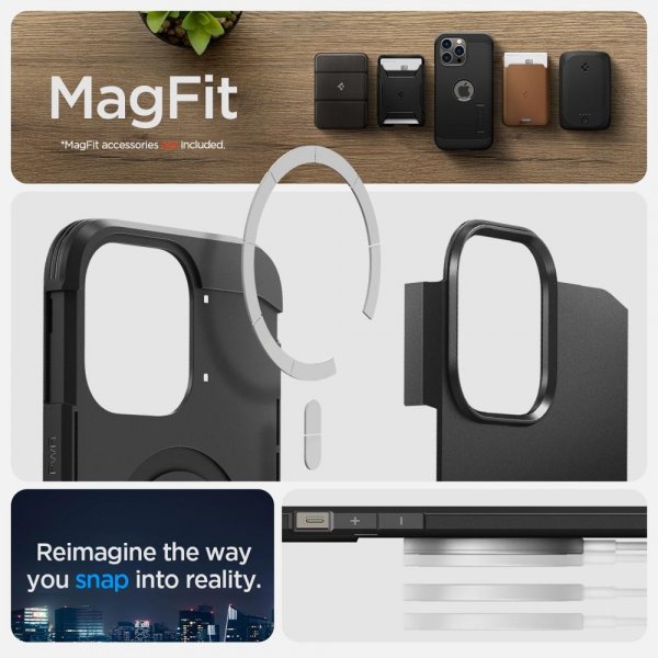 Spigen iPhone 14 Pro Skal Tough Armor MagFit Svart