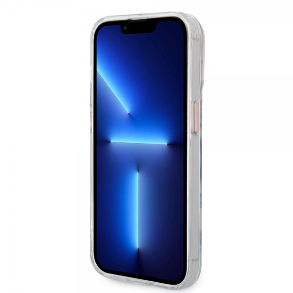 Guess iPhone 14 Pro Skal Transparent MagSafe Rosa Transparent