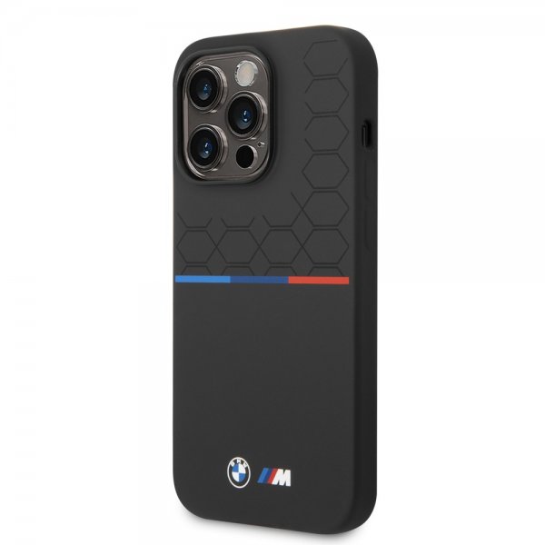 BMW iPhone 14 Pro Skal Tricolor Line & Logo Svart