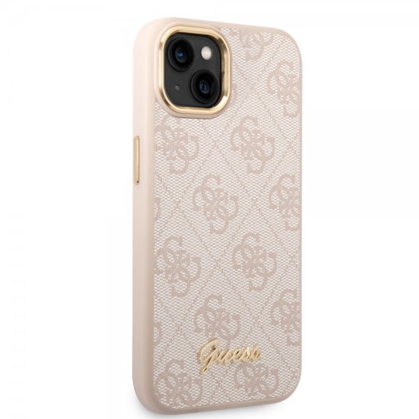 Guess iPhone 13/14/15 Skal 4G Logo Rosa