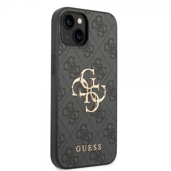 Guess iPhone 14 Skal Big Metal Logo Grå