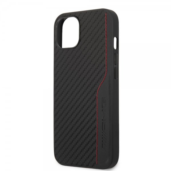 AMG iPhone 14 Skal Carbon Effect Stamped Logo Svart