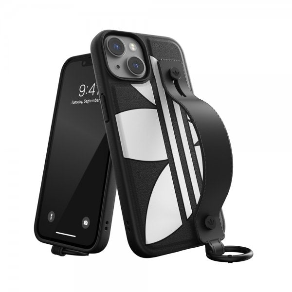 Adidas iPhone 14 Skal Handstrap Case Svart Vit