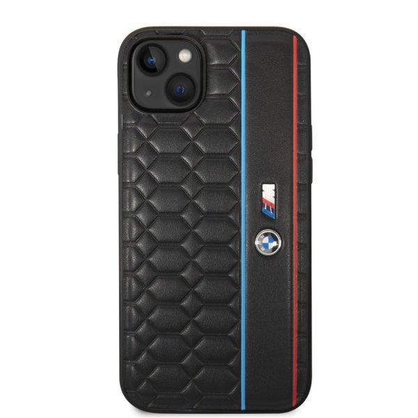 BMW iPhone 14 Skal Hexagonal Pattern Svart