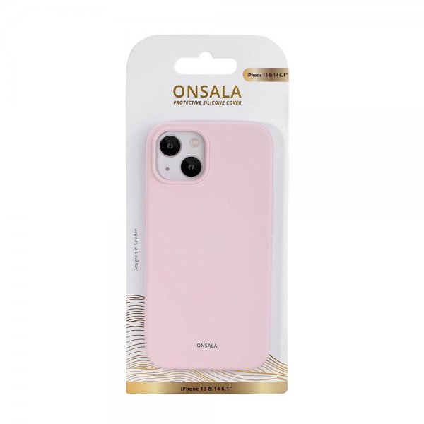 Onsala iPhone 13/14 Skal Silikon Chalk Pink