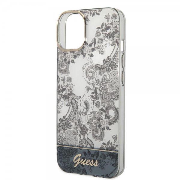Guess iPhone 14 Skal Toile de Jouy Grå
