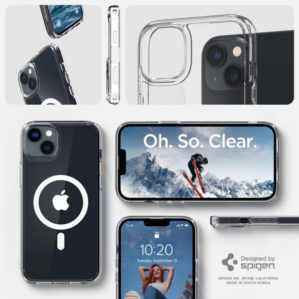 Spigen iPhone 14 Skal Ultra Hybrid MagFit Vit