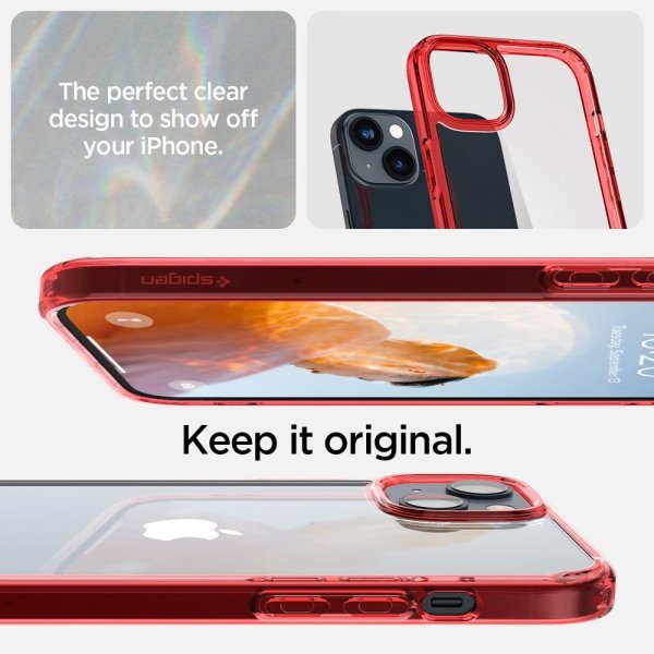 Spigen iPhone 14 Skal Ultra Hybrid Red Crystal