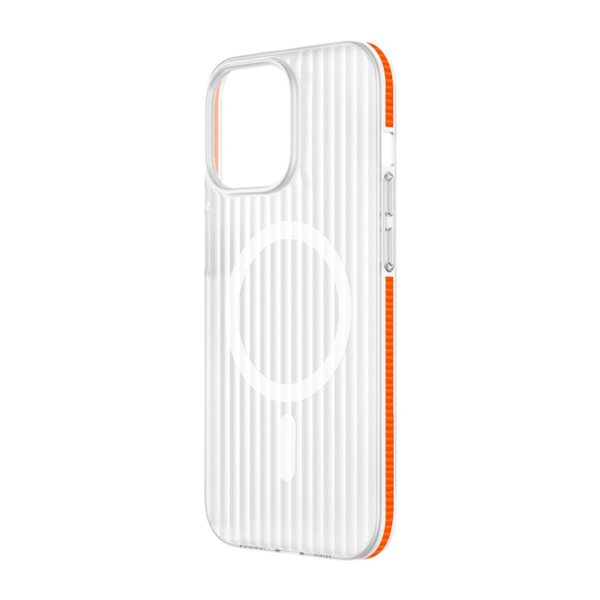 iPhone 13/iPhone 14 Skal Korrugerad MagSafe Orange