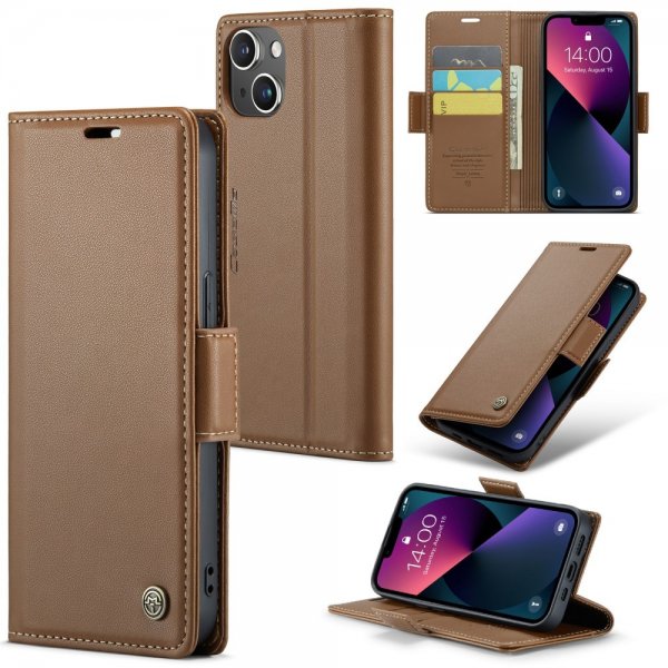 CaseMe iPhone 15 Fodral 023 Series Brun