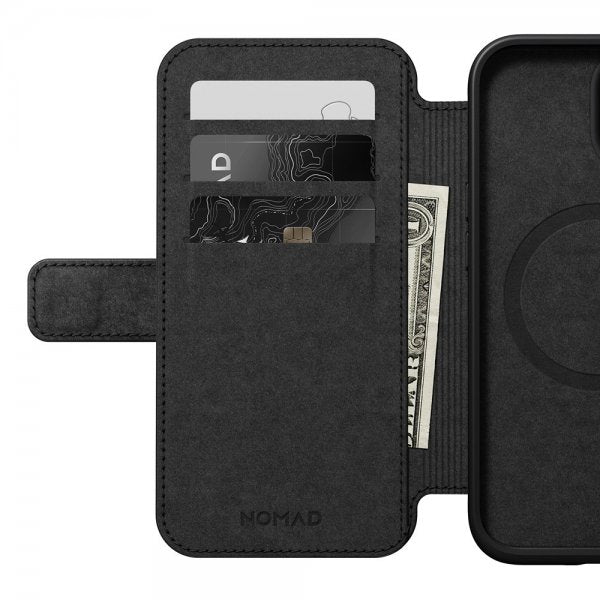 Nomad iPhone 15 Fodral Modern Leather Folio Brun