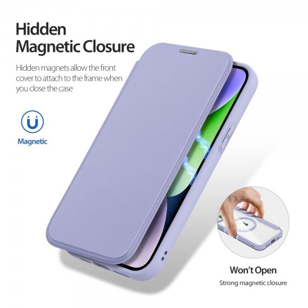 Dux Ducis iPhone 15 Fodral Skin X Pro Series MagSafe Lila