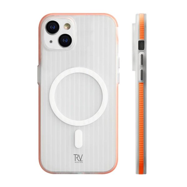 Rvelon iPhone 15 Skal Korrugerad MagSafe Orange