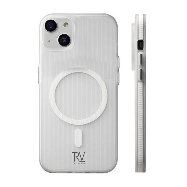 Rvelon iPhone 15 Skal Korrugerad MagSafe Vit