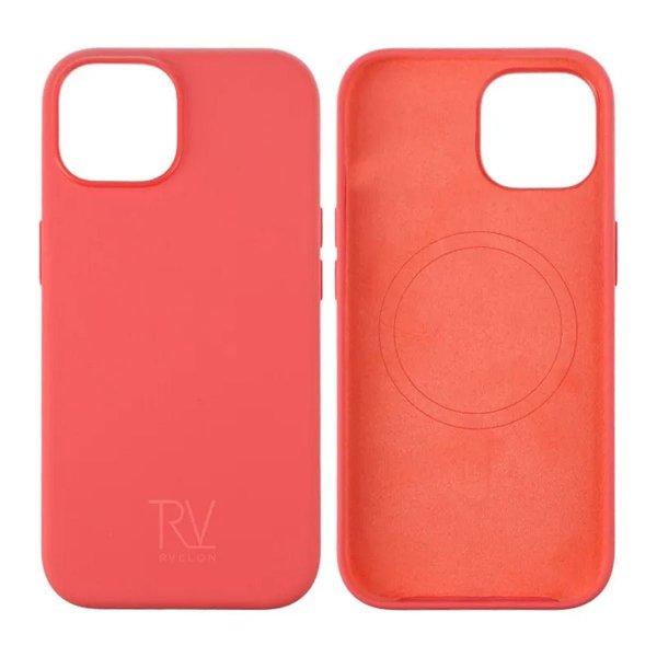 Rvelon iPhone 15 Skal Silikon MagSafe Röd