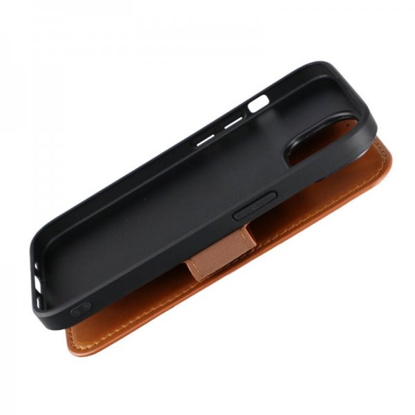 Rvelon iPhone 15 Fodral 4 Kortfack MagSafe Brun