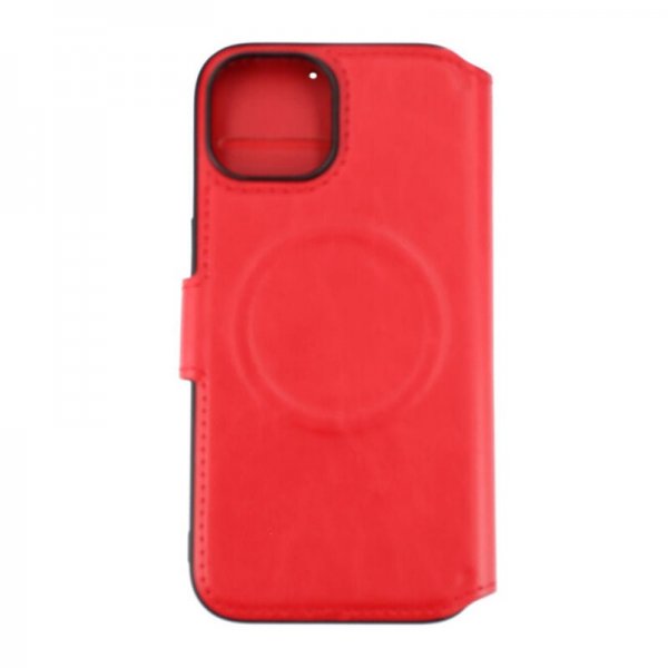 Rvelon iPhone 15 Fodral 4 Kortfack MagSafe Röd