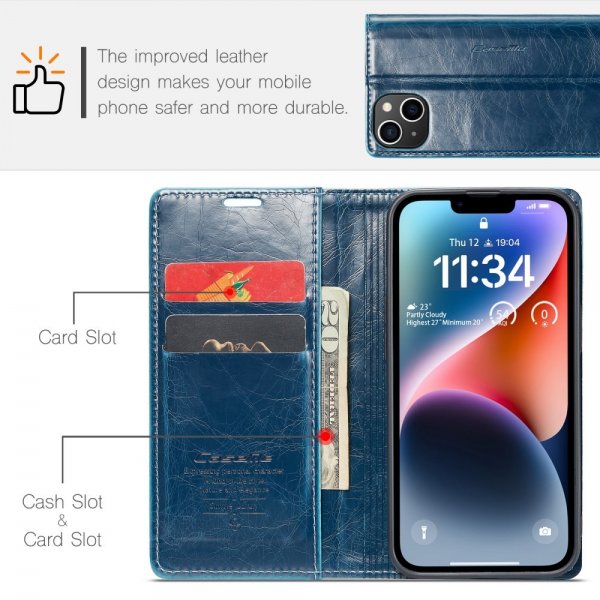 CaseMe iPhone 15 Plus Fodral 003 Series Petrol