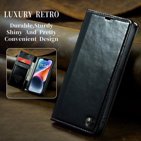 CaseMe iPhone 15 Plus Fodral 003 Series Svart